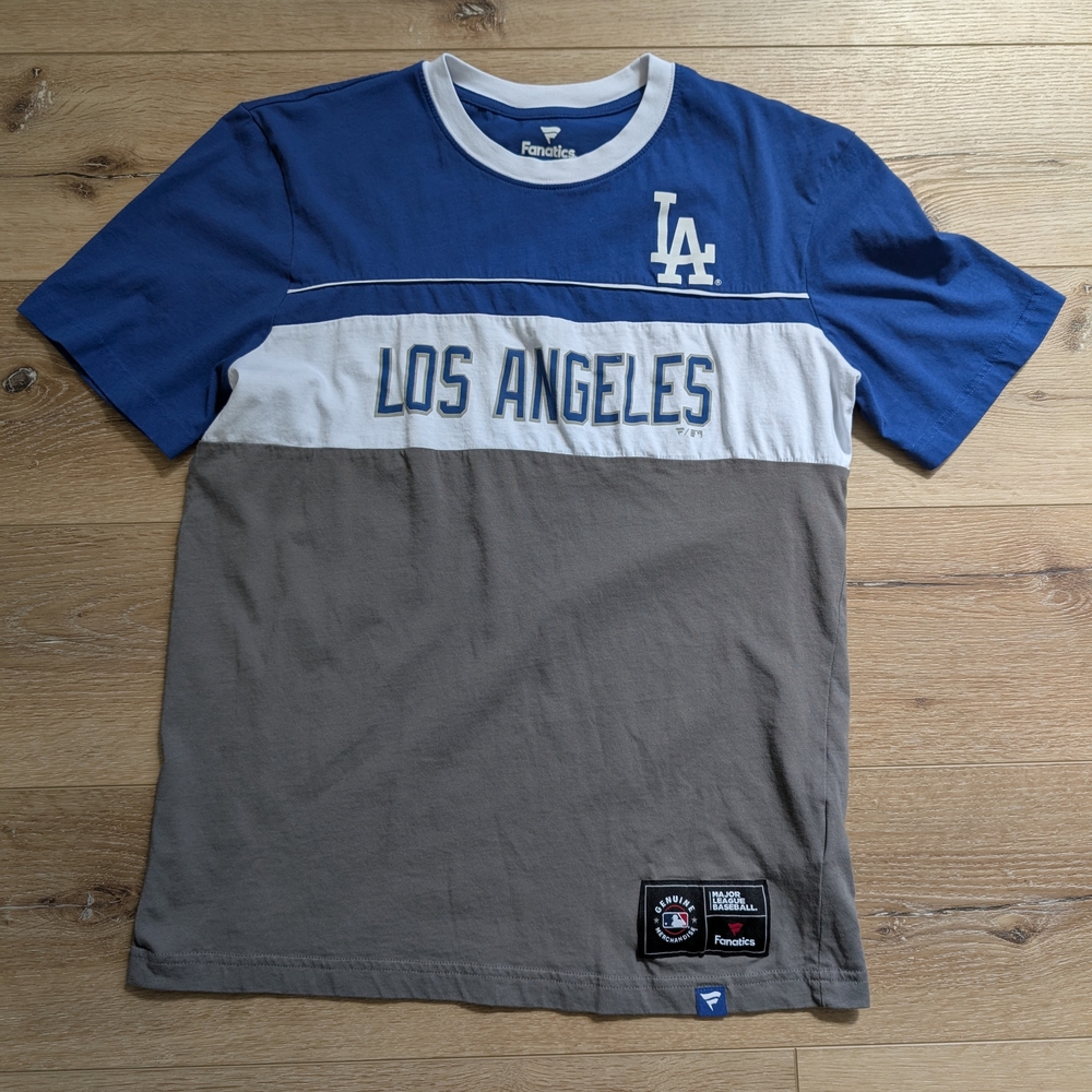 Los Angeles Dodgers Blue and Gray T-Shirt